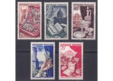 FRANCE 1954 Art and luxury goods 5v MNH**
