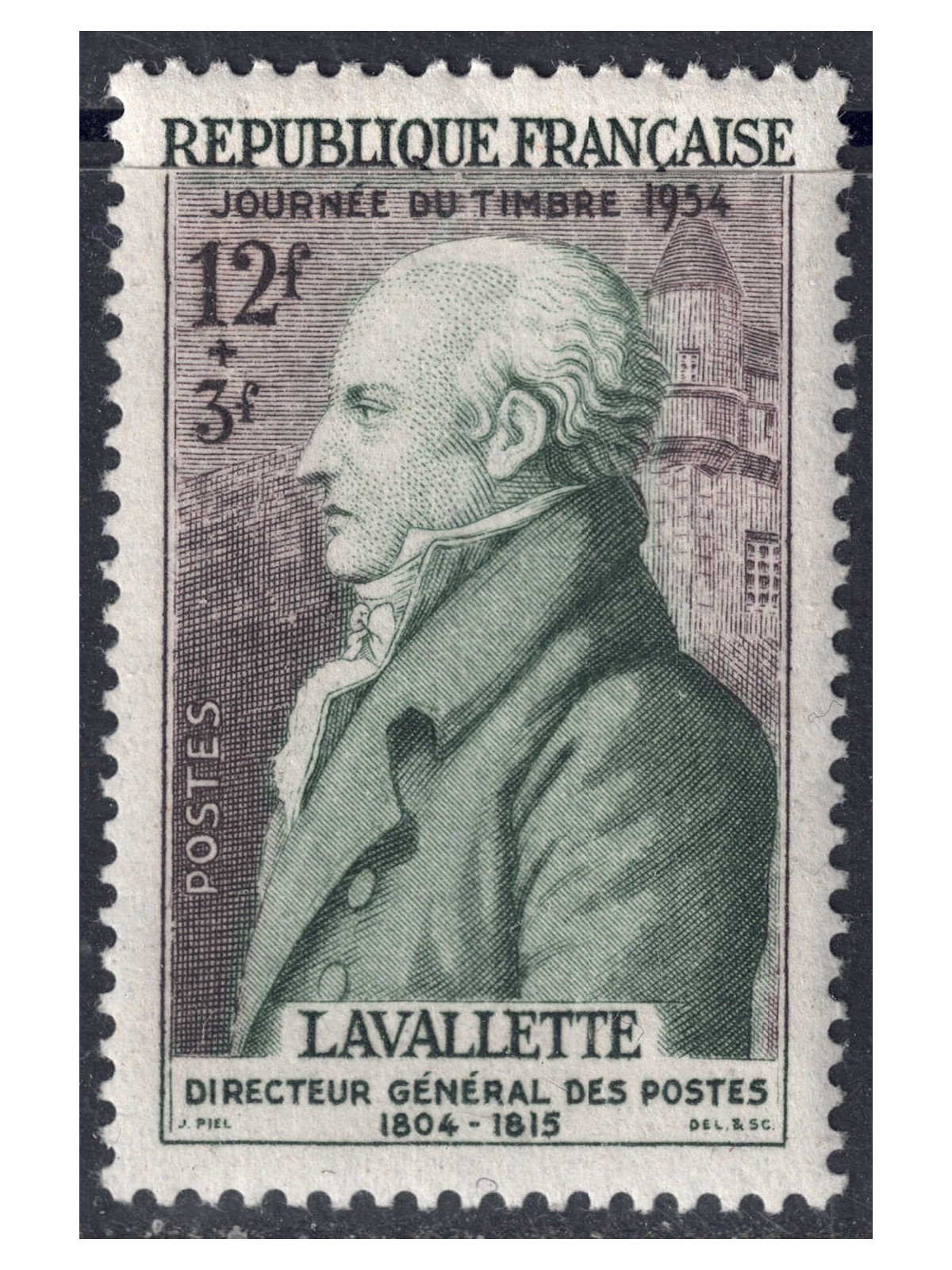 FRANCE 1954 Stamp Day MNH**