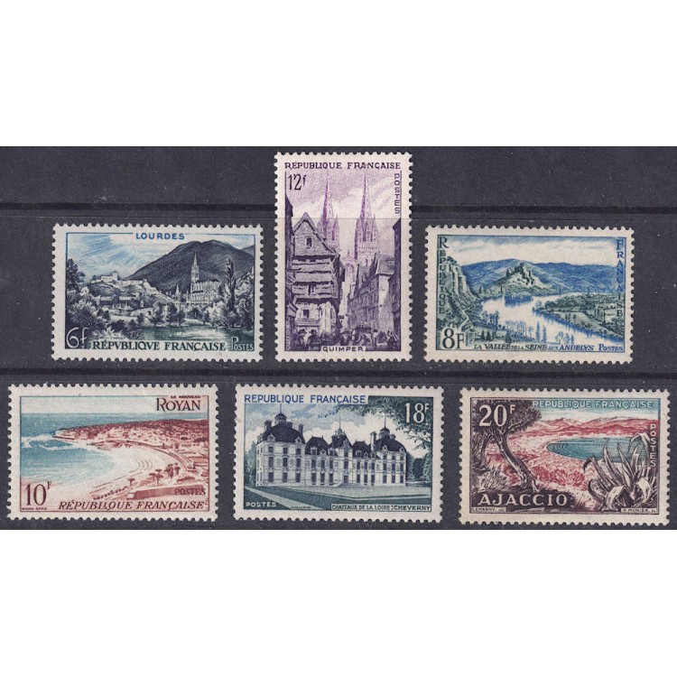 FRANCIA 1954 Serie turistica 6v MNH**