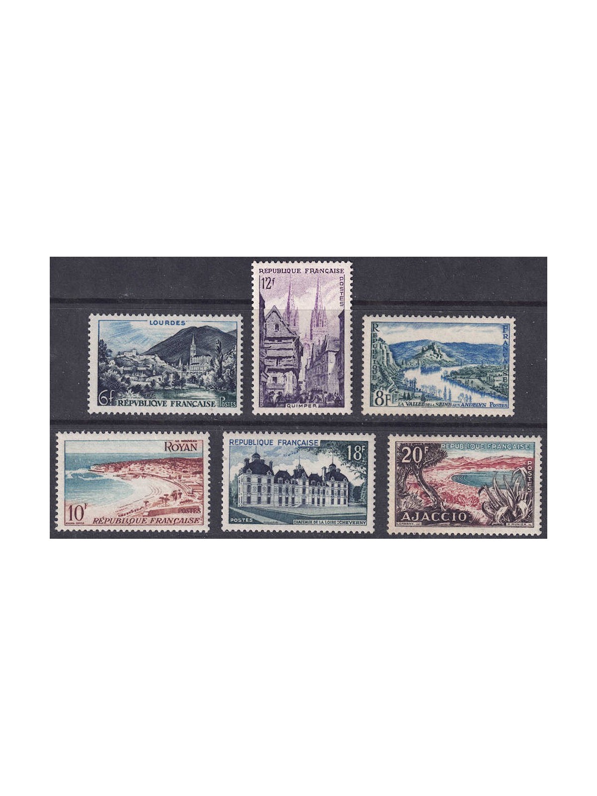 FRANCE 1954 Tourist series 6v MNH**