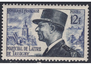 FRANCE 1954 Marshal de Lattre de Tassigny MNH**