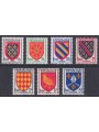 FRANCIA 1954 Stemmi di Province Francesi (8ª serie) 7v MNH**