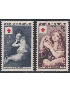 FRANCIA 1954 Pro Croce Rossa 2v MNH**