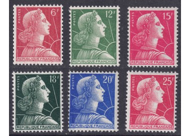 FRANCE 1955-59 Marianna di Müller 6v MNH**