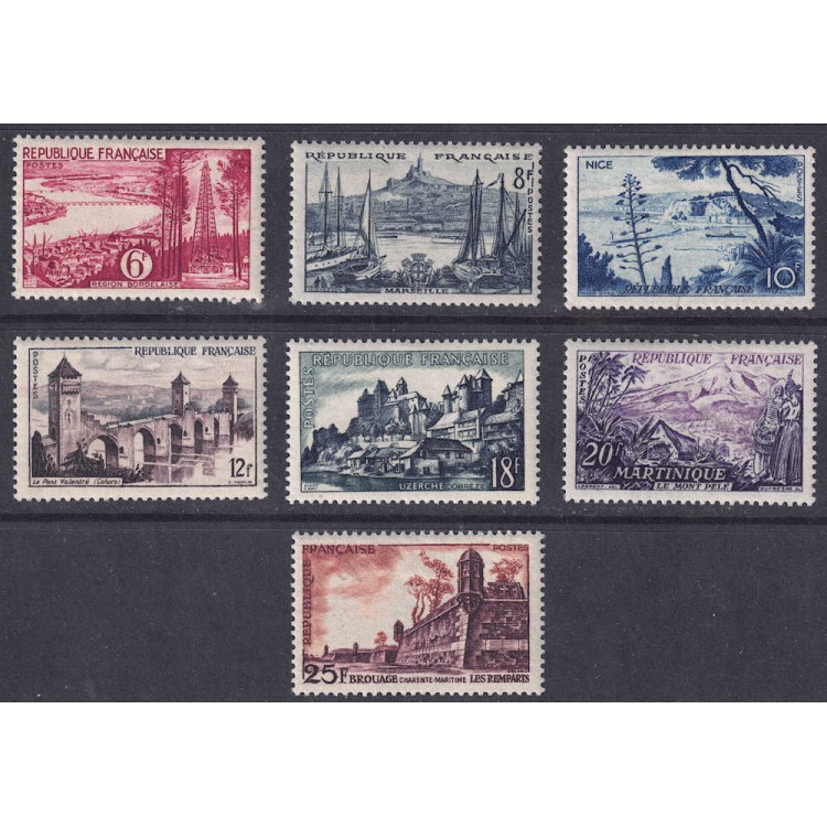 FRANCE 1955 Tourist series 7v MNH**
