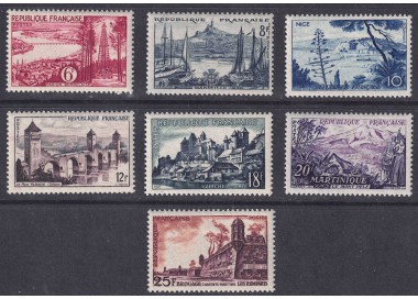 FRANCE 1955 Tourist series 7v MNH**