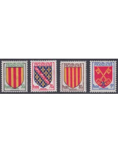 FRANCIA 1955 Stemmi di Province Francesi (9ª serie) 4v MNH**