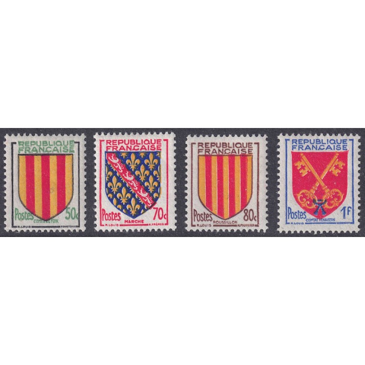 FRANCE 1955 Coats of Arms of French Provinces (9th series) 4v MNH**