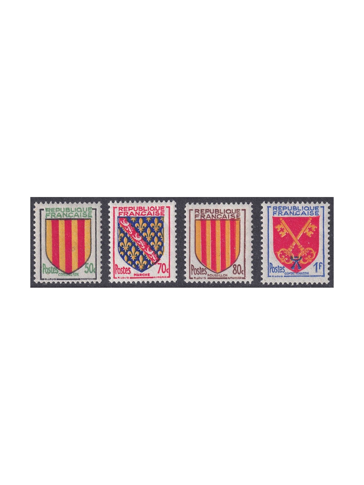 FRANCE 1955 Coats of Arms of French Provinces (9th series) 4v MNH**