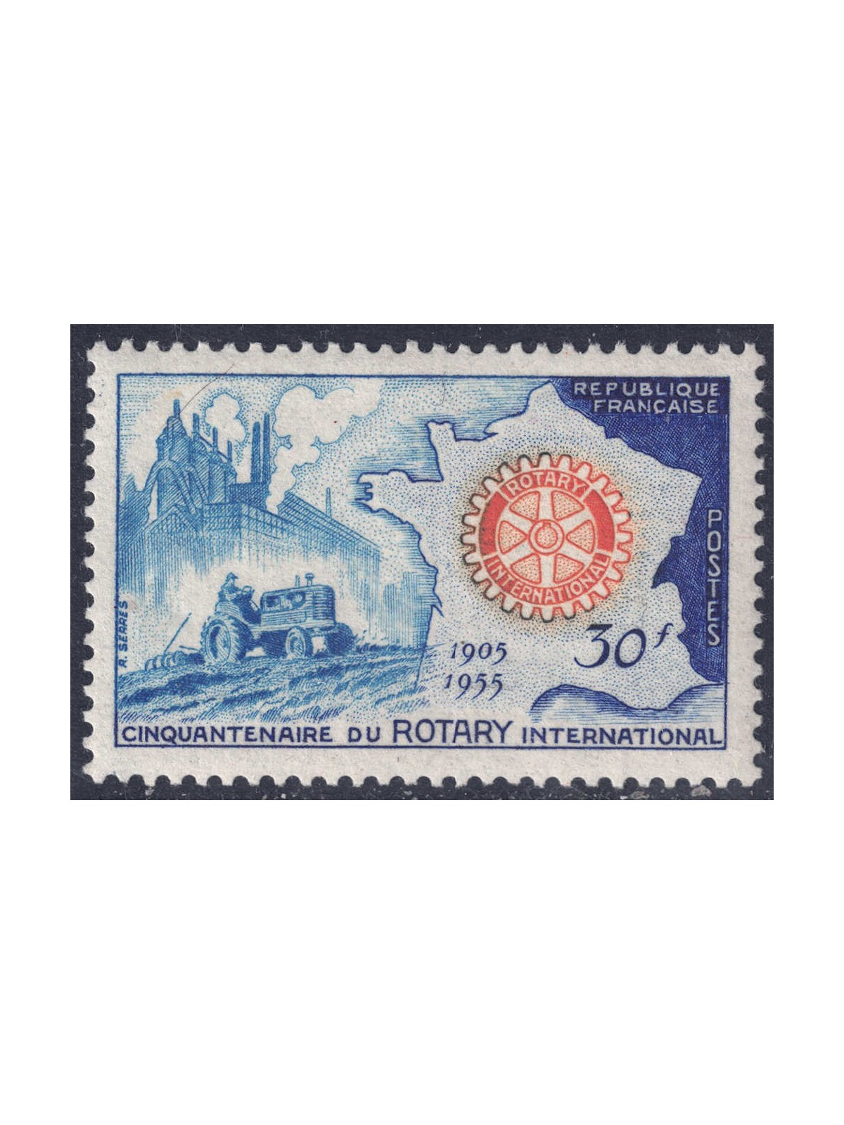 FRANCE 1955 Rotary Club International MNH**