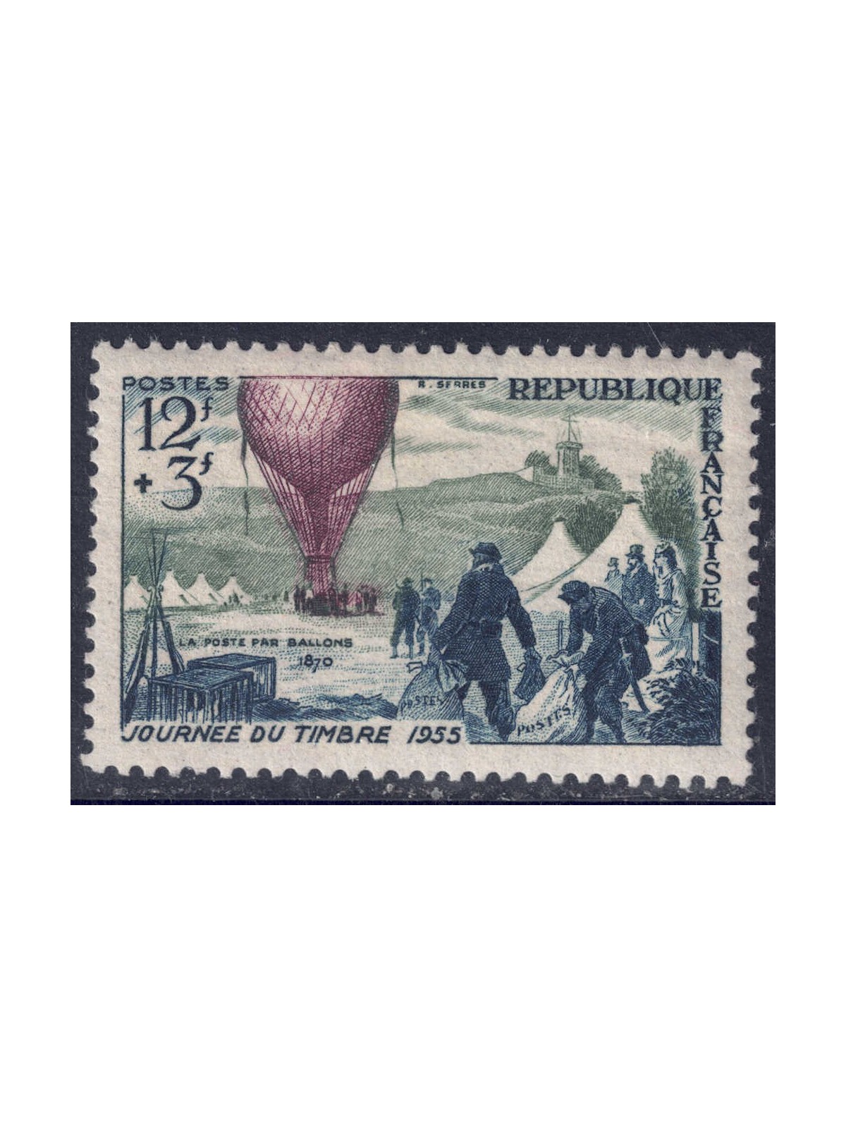 FRANCIA 1955 Giornata del francobollo MNH**