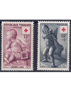 FRANCIA 1955 Pro Croce Rossa 2v MNH**