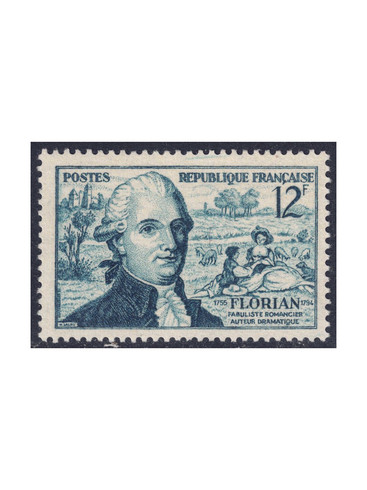 FRANCIA 1955 Jean-Pierre Claris de Florian MNH**