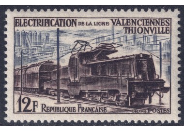 FRANCE 1955 Valenciennes-Thionville MNH railway line**