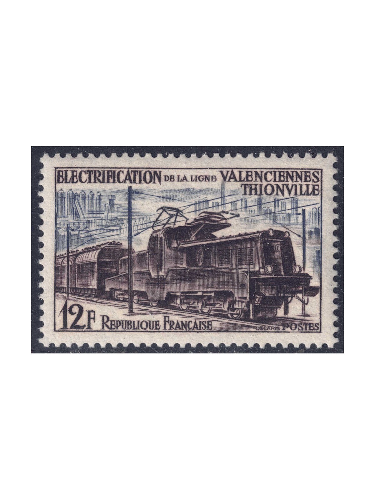 FRANCE 1955 Valenciennes-Thionville MNH railway line**