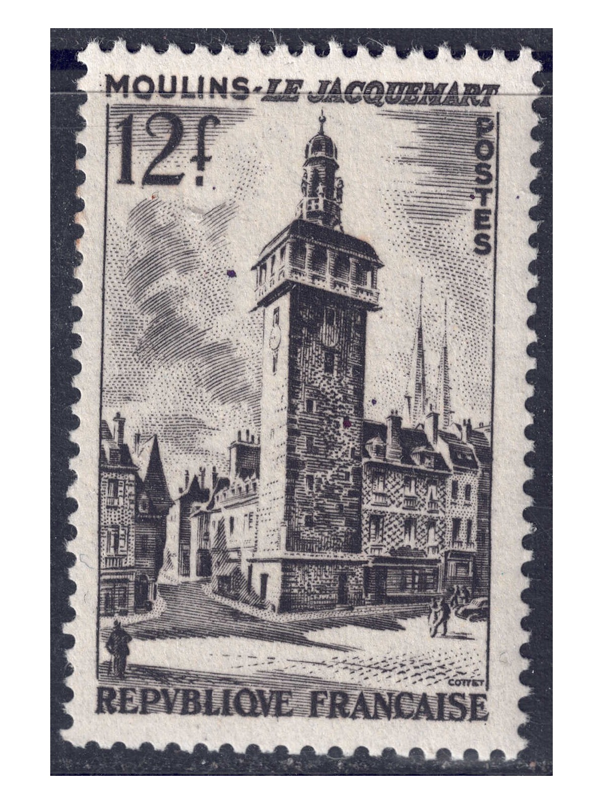 FRANCE 1955 Le Jacquemart de Moulins MNH**