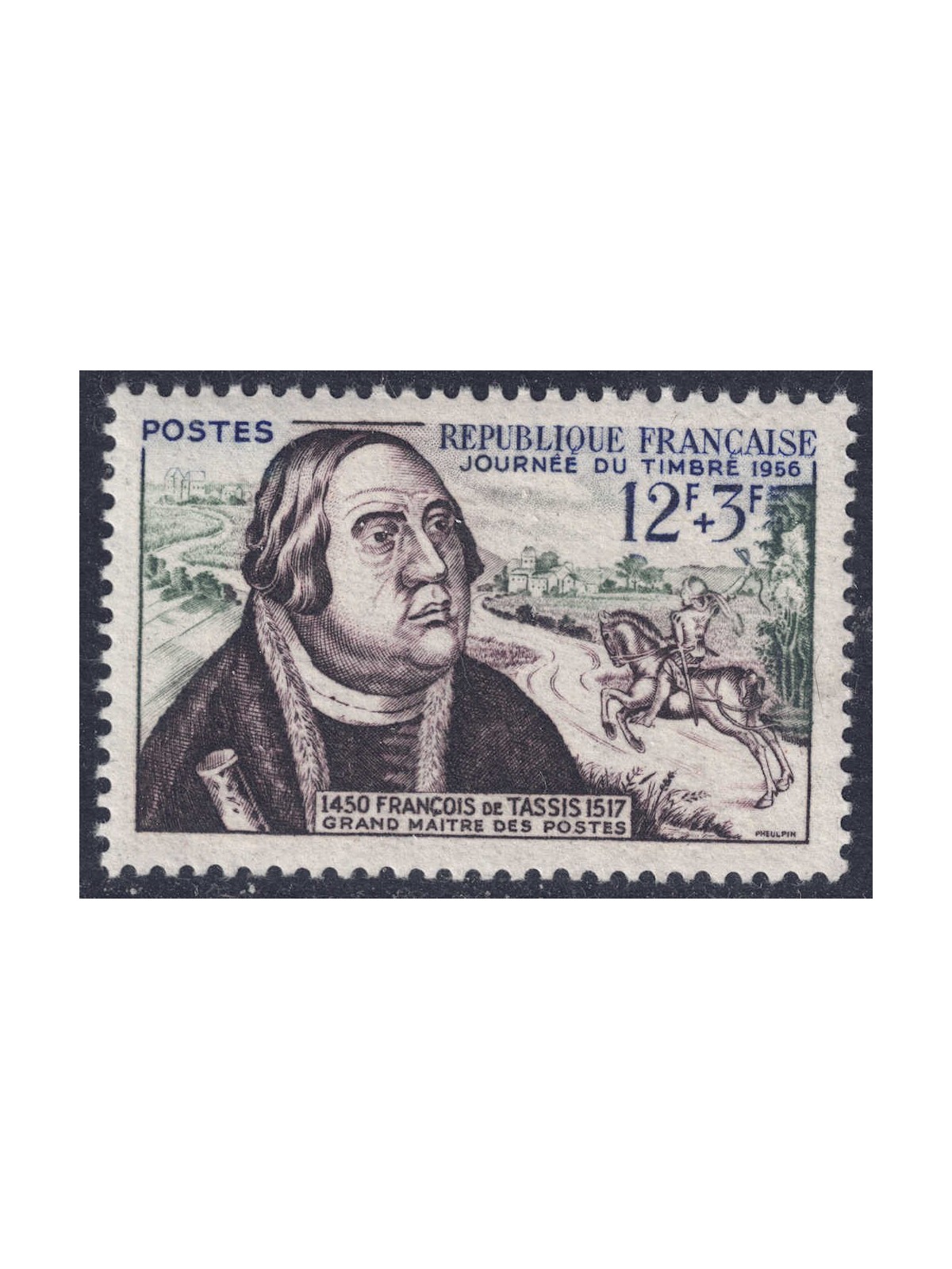 FRANCE 1956 Stamp Day MNH**