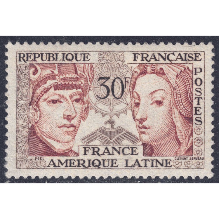FRANCE 1956 Friendship France-Latin America MNH**
