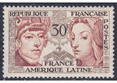 FRANCE 1956 Friendship France-Latin America MNH**