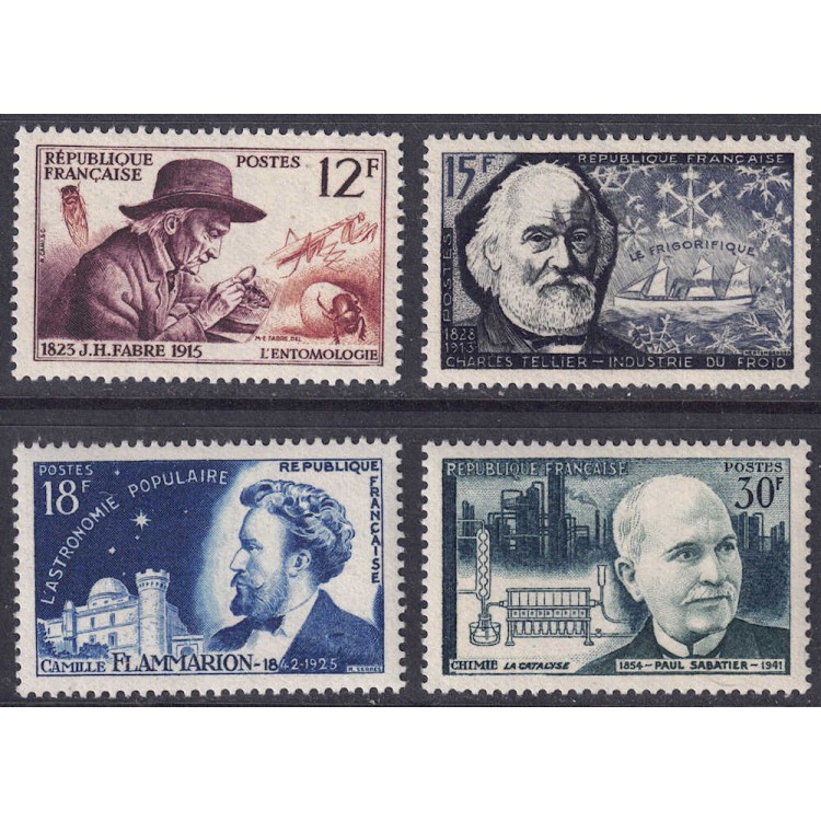 FRANCIA 1956 Inventori e ricercatori 4v MNH**