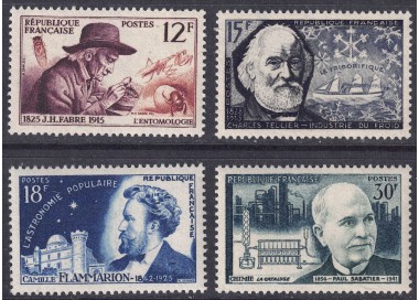 FRANCIA 1956 Inventori e ricercatori 4v MNH**