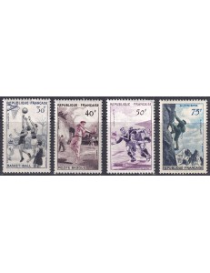 FRANCE 1956 Sports subjects 4v MNH**