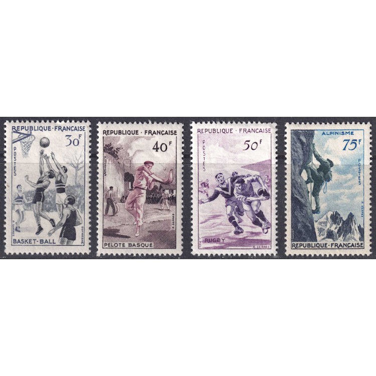 FRANCE 1956 Sports subjects 4v MNH**
