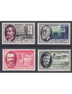 FRANCE 1957 Scientists and inventors 4v MNH**