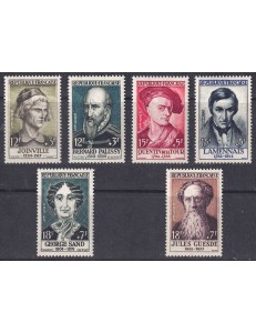 FRANCIA 1957 Celebrità dal XIII al XIX secolo 6v MNH**