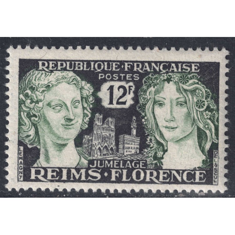 FRANCE 1956 Reims-Florence Twinning MNH**