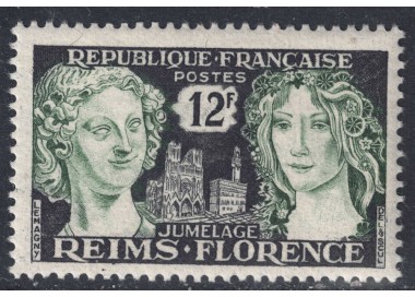 FRANCIA 1956 Gemellaggio Reims-Firenze MNH**