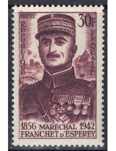 FRANCE 1956 Marshal Franchet d'Esperey MNH**