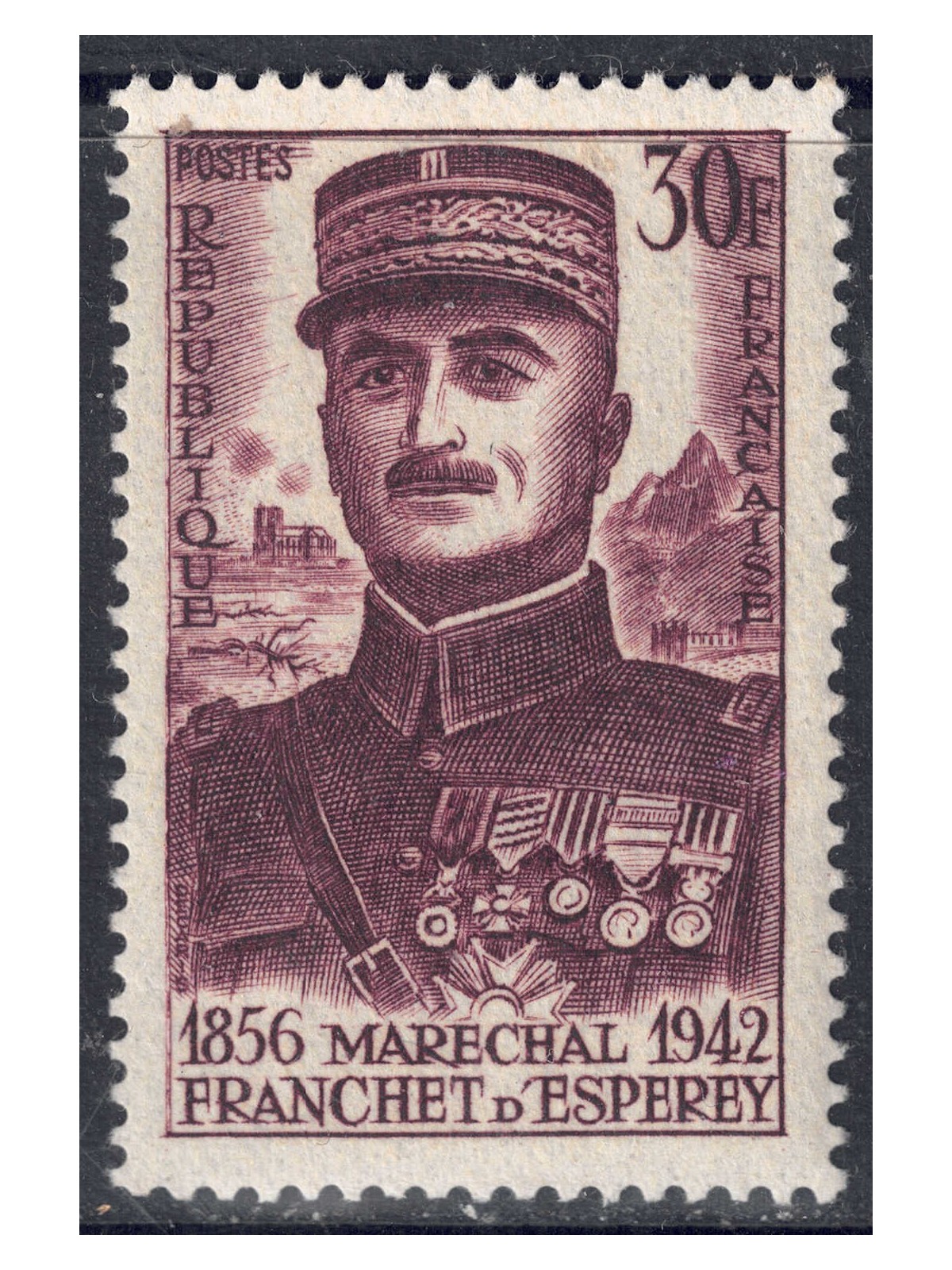 FRANCE 1956 Marshal Franchet d'Esperey MNH**