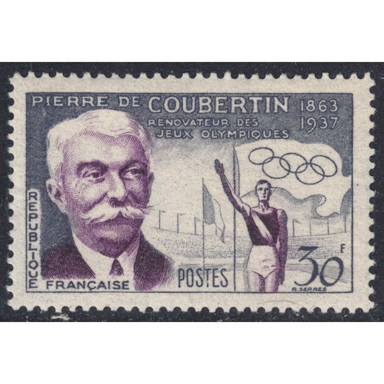 FRANCE 1956 Pierre de Coubertin MNH**