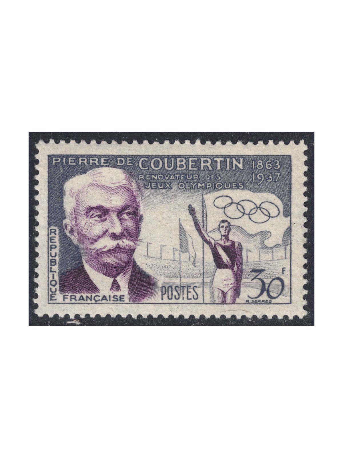 FRANCE 1956 Pierre de Coubertin MNH**