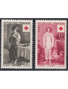 FRANCE 1956 Pro Red Cross 2v MNH**