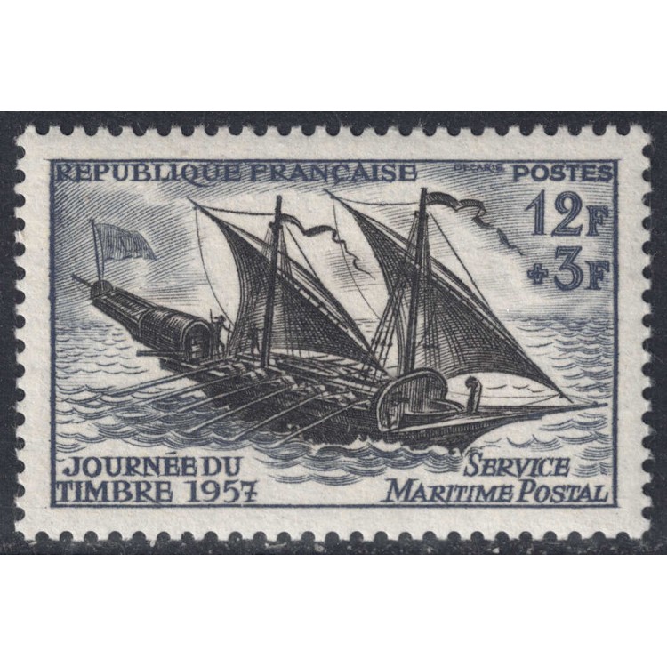 FRANCE 1957 Stamp Day MNH**