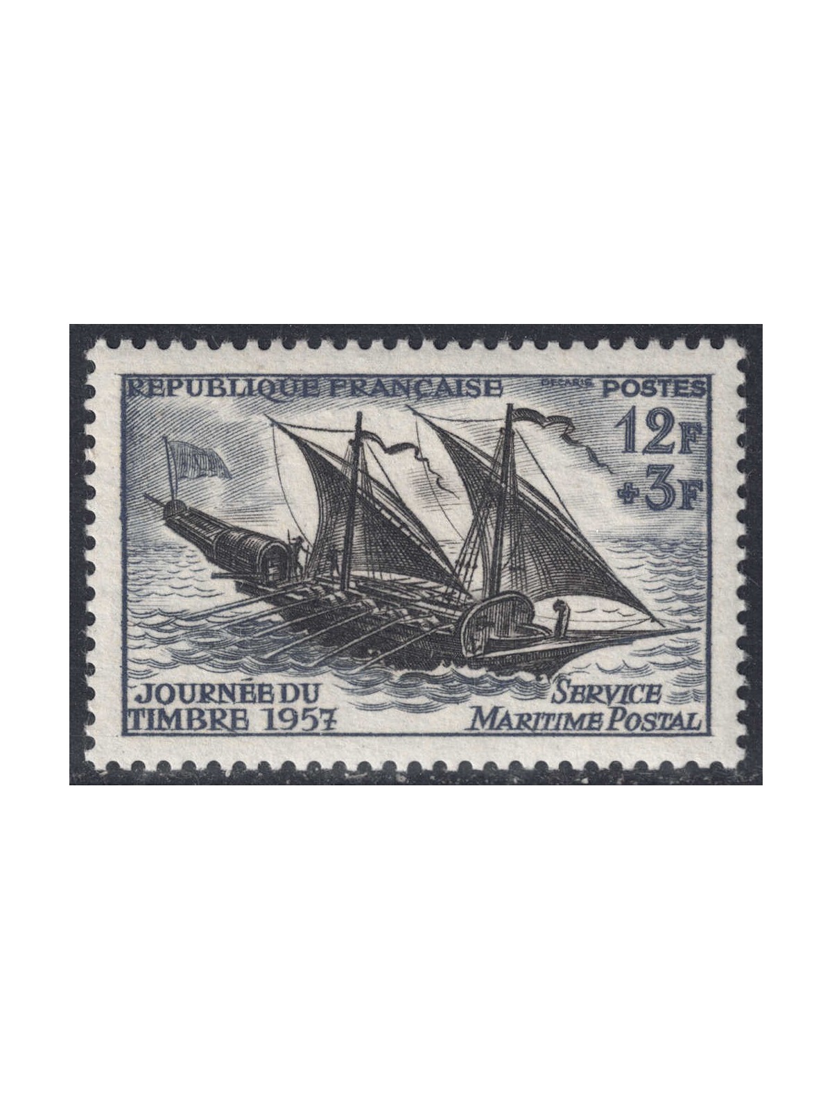 FRANCIA 1957 Giornata del francobollo MNH**