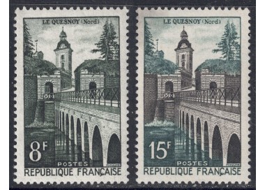 FRANCIA 1957 Ponte di Le Quesnoy 2v MNH**