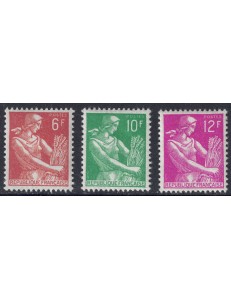 FRANCE 1957-59 Reaper 3v MNH**