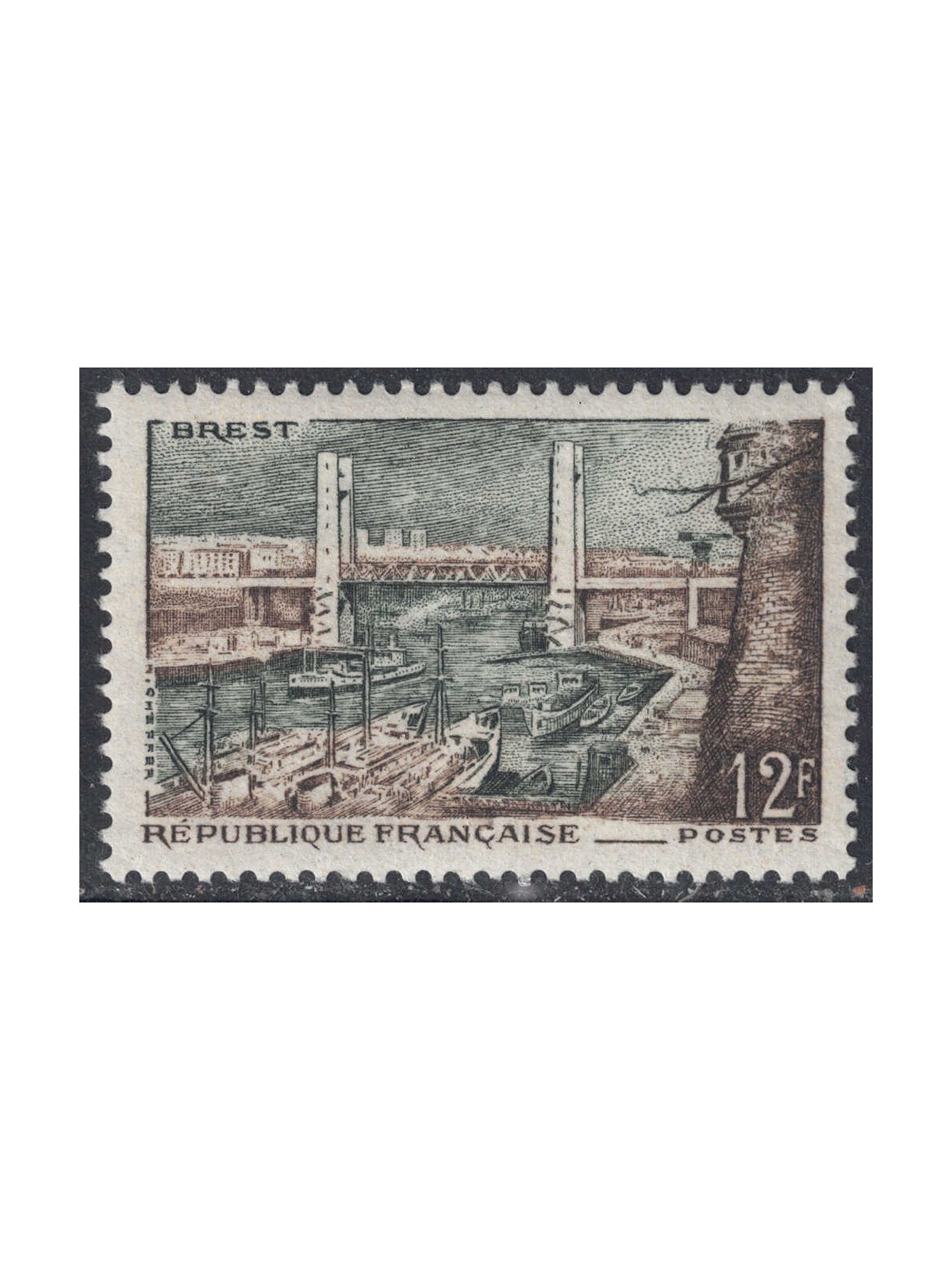 FRANCE 1957 Port of Brest MNH**