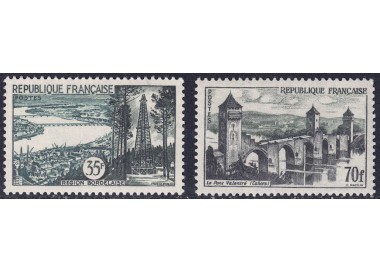 FRANCE 1957 Views 2v MNH**