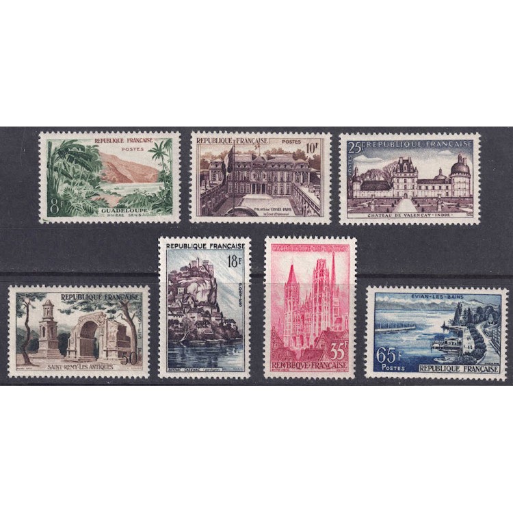 FRANCE 1957 Tourist series 7v MNH**