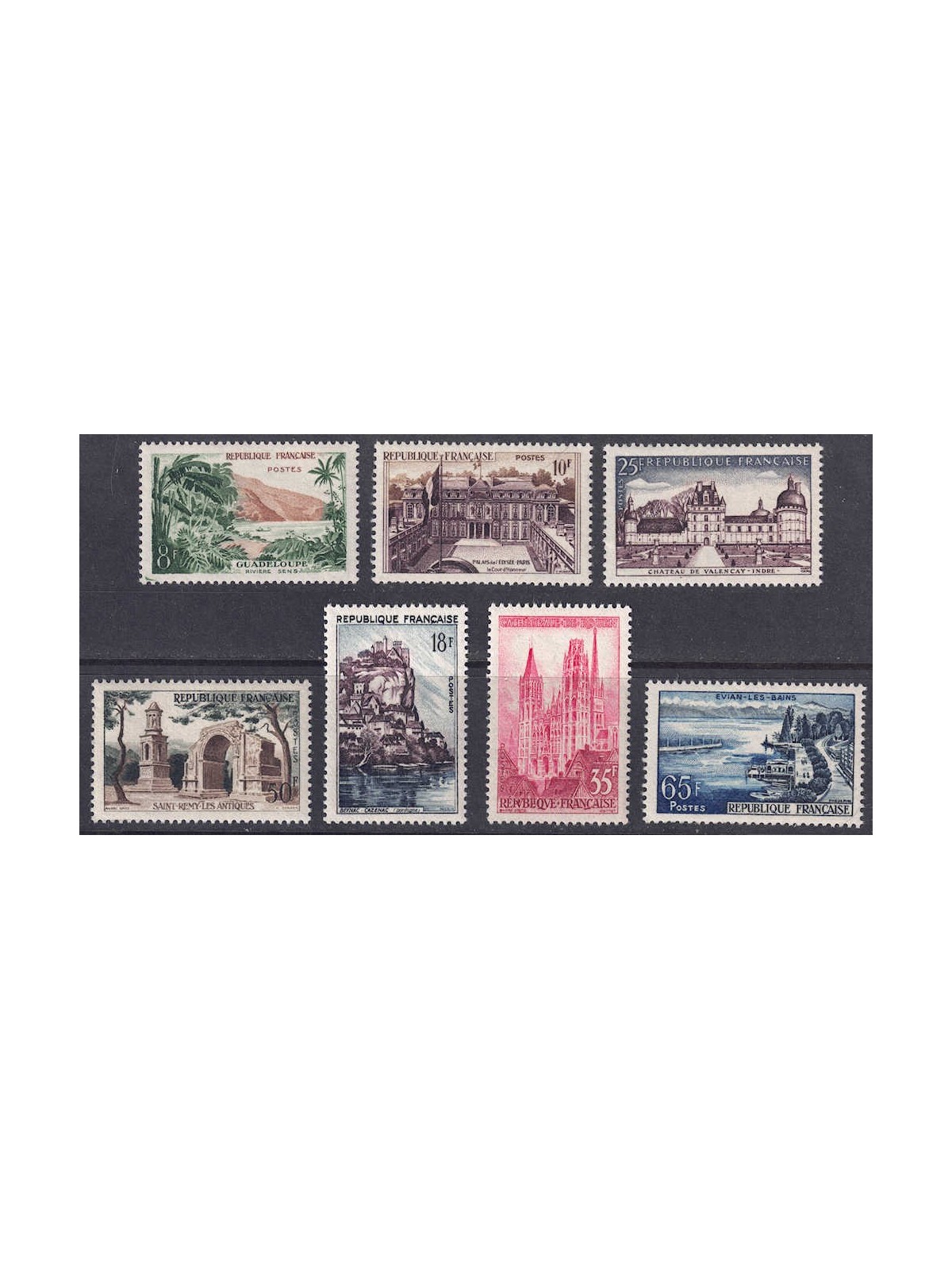 FRANCIA 1957 Serie turistica 7v MNH**