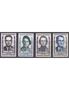 FRANCIA 1958 Eroi della Resistenza (2ª serie) 4v MNH**