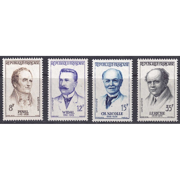FRANCIA 1958 Grandi medici francesi 4v MNH**
