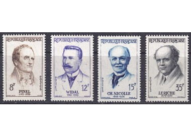 FRANCIA 1958 Grandi medici francesi 4v MNH**