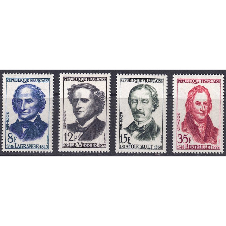 FRANCE 1958 Great French Scientists 4v MNH**