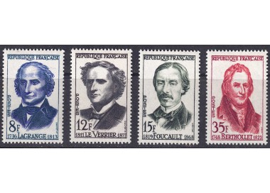 FRANCIA 1958 Grandi scienziati francesi 4v MNH**