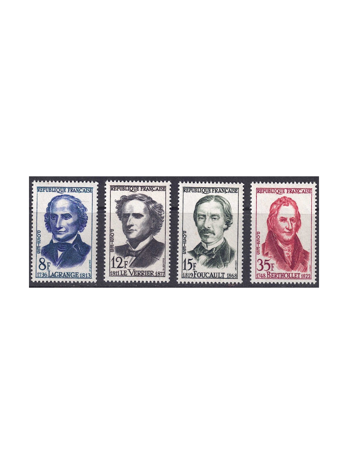FRANCIA 1958 Grandi scienziati francesi 4v MNH**